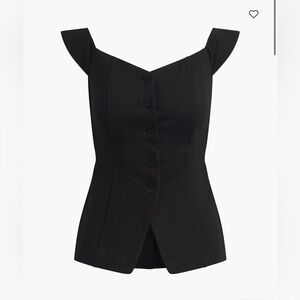 Favorite Daughter Black Button-Front Blouse